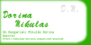 dorina mikulas business card